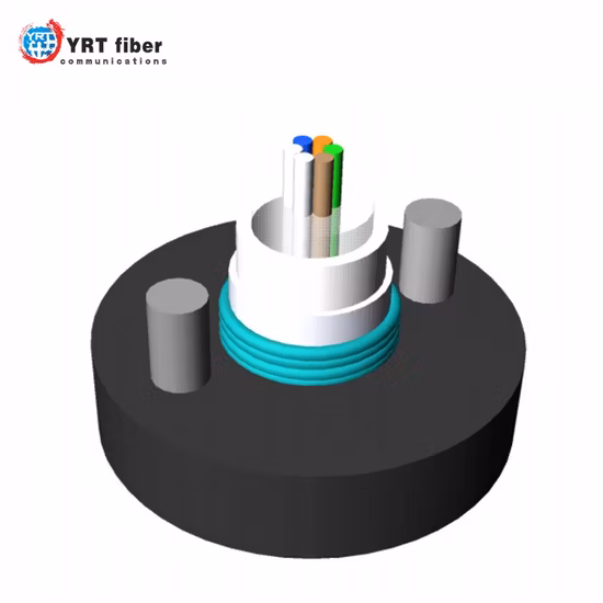 Outdoor Armored Singlemode Fiber Optic Cable with G652D Fiber HDPE Jacket GYXTW